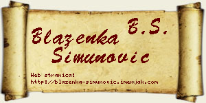 Blaženka Simunović vizit kartica